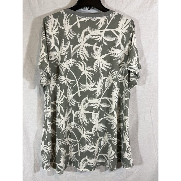 LuLaRoe 3XL Gray Palm Tree Print Shirt - Picture 4 of 6
